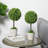 15.4'' Faux Boxwood Topiary in Wicker/Rattan Planter