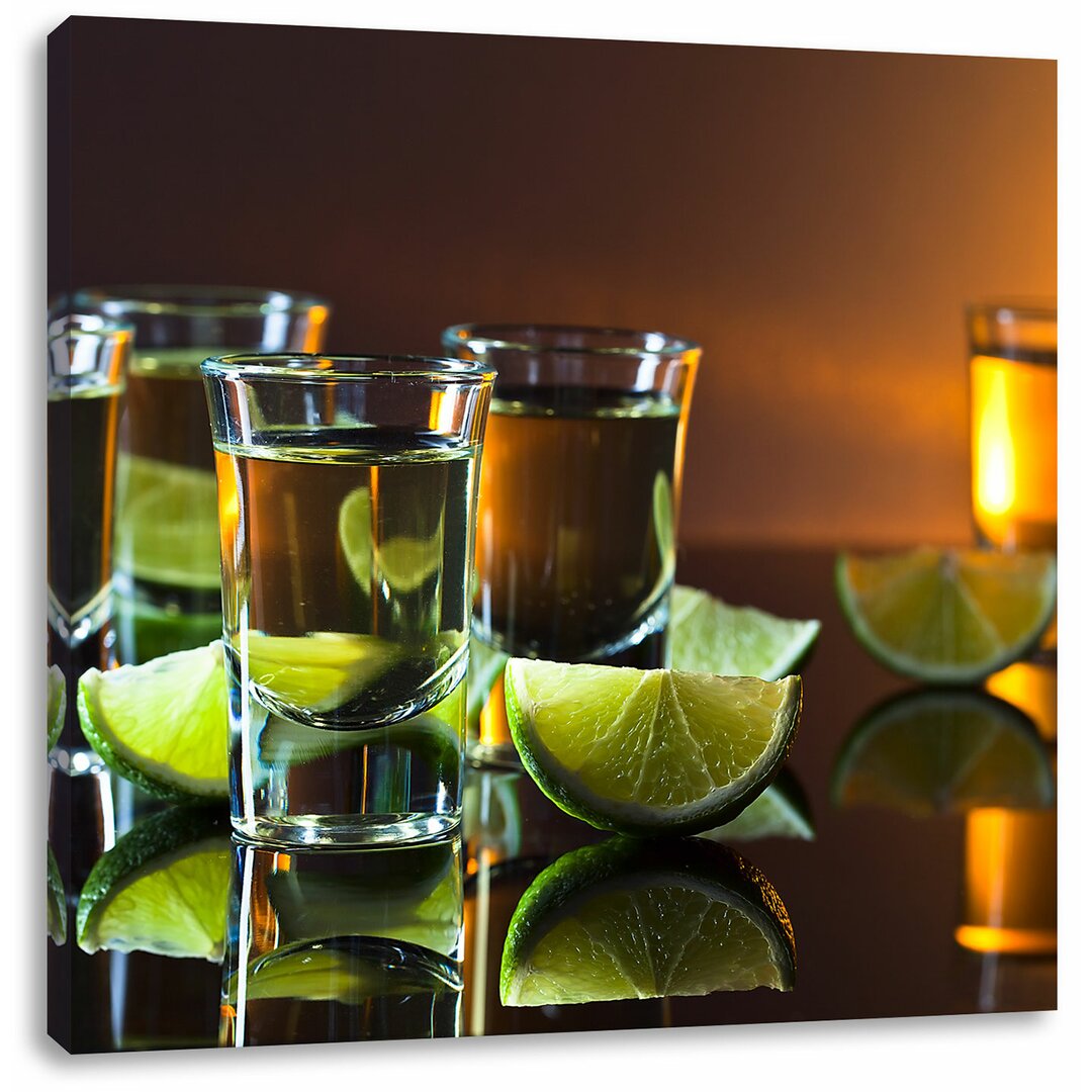 Leinwandbild Tequila mit Limetten