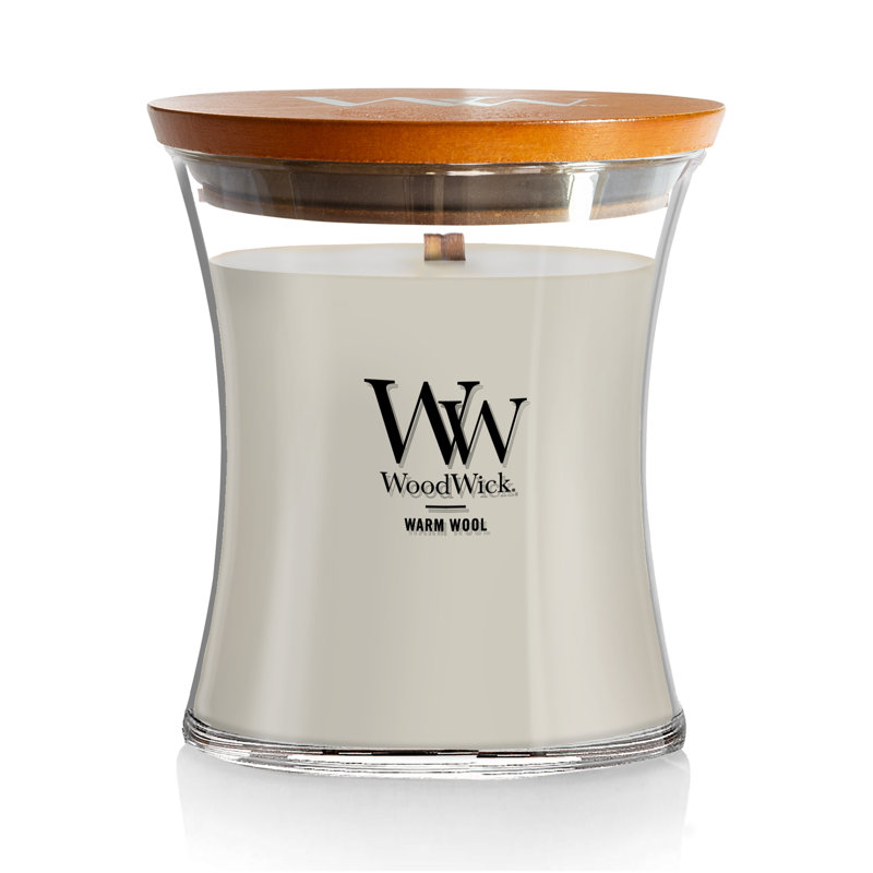 WoodWick Warm Wool Medium  Candle, 9.7 oz Jar