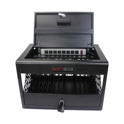 Armoire pour ordinateur portable et de charge - 16 baies, verrouillable noir verrouillable pour appareils noir