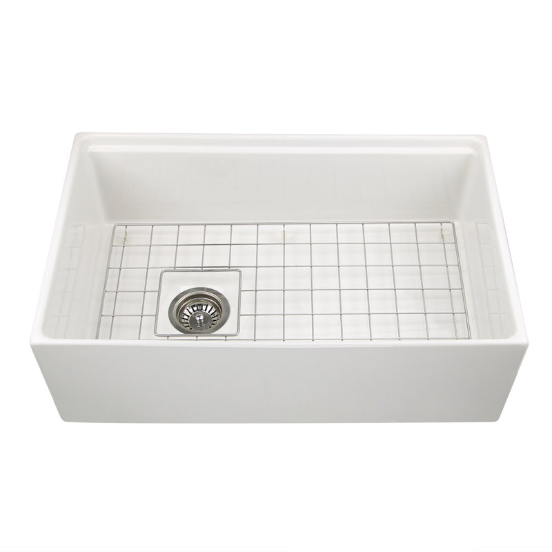 30'' L Farmhouse Single Basin Kitchen Sink, White