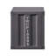 Table de chevet avec tablette ouverte Gunmetal
