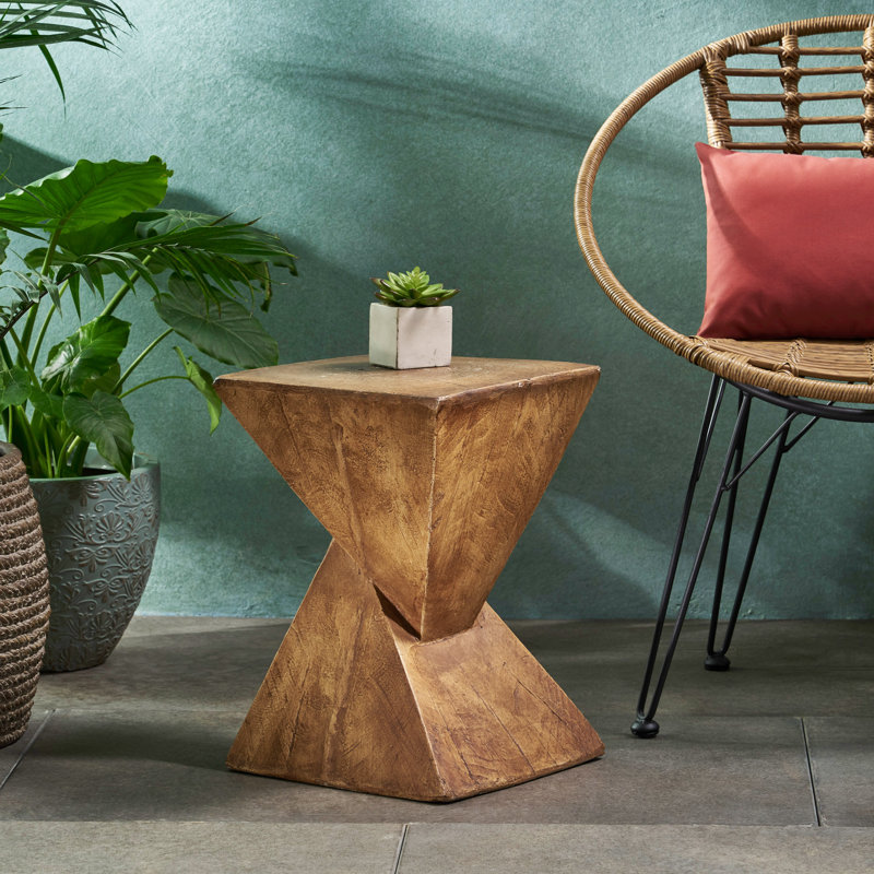 Hurley Concrete Top End Table, Natural