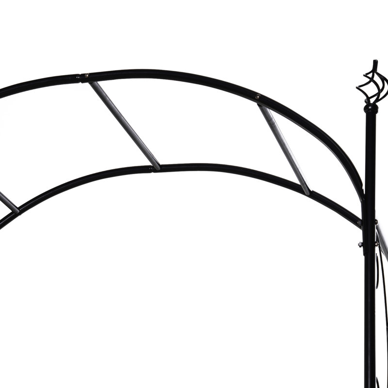 87,04 "H arche de jardin en métal avec barrière - pour les jardins et la décoration de mariage, qualité des ingrédients noirs