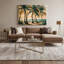 «Coastal Palm Grove», art mural sur toile beige-1798166193