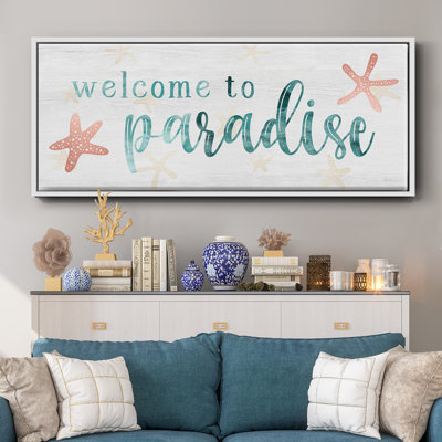 Welcome to Paradise - toile encadrée