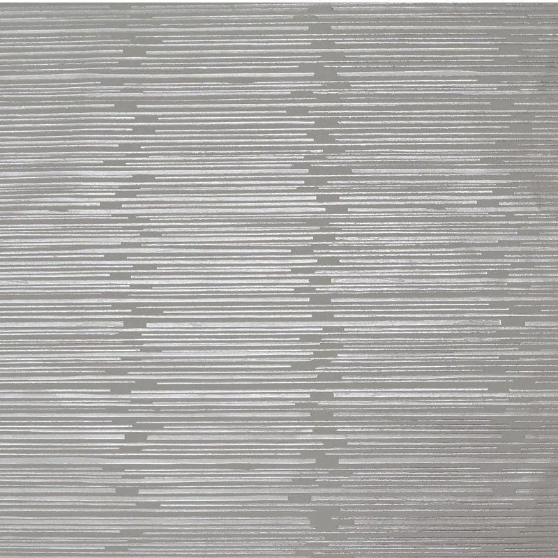 Boudin 27' L x 27" W Wallpaper Roll, Metallic Silver