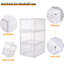 Boîte de rangement pour 6 casiers, boîte de rangement pour casquettes de baseball empilables avec porte magnétique pour chapeaux-359836271-359836264