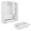 Modern 3 Door 3 Drawer Mirrored Wardrobe with Hanging Rail for Bedroom Storage & Organisation