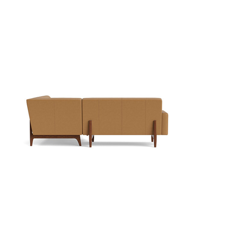 Tyler Sectional, Leather - Butterscotch, Right Hand Facing