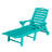 Outdoor HDPE Reclining Lounge Chaise With Wheels & Cup Holder-402390996