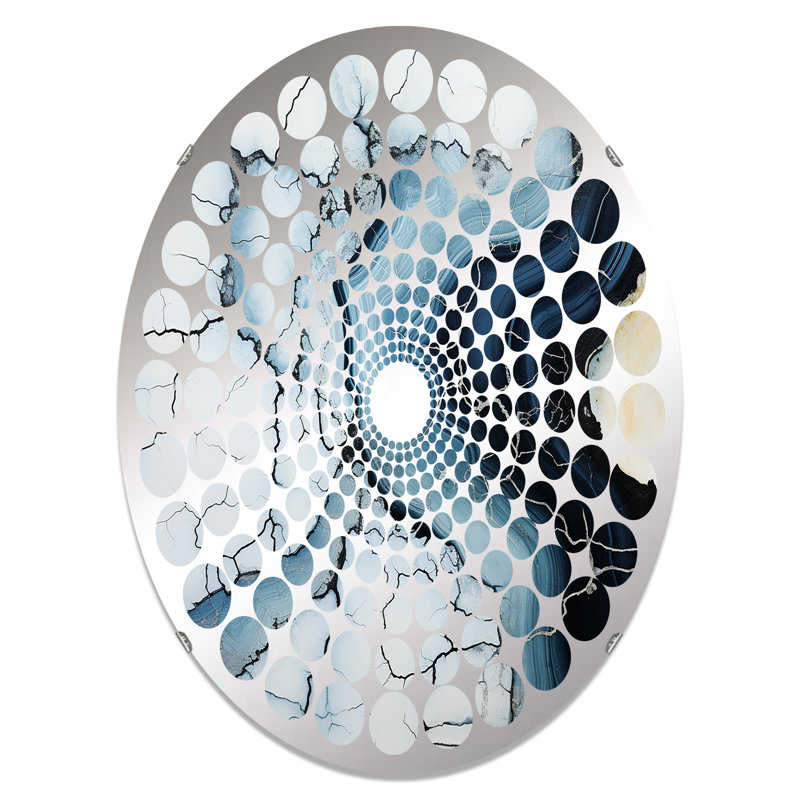 Miroir d'appoint Blue Stone Geode Minimalisme II, 35,4 po x 23,6 po