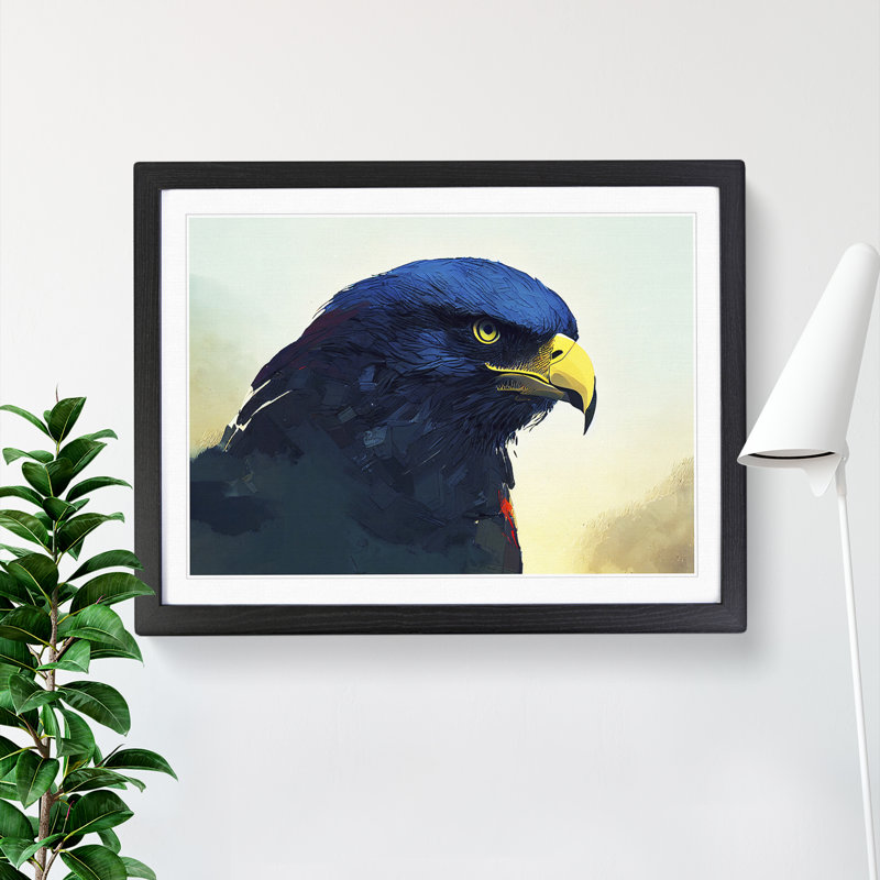 Eagle - Single Picture Frame Print, Black Framed, 46cm H x 64cm W x 2cm D