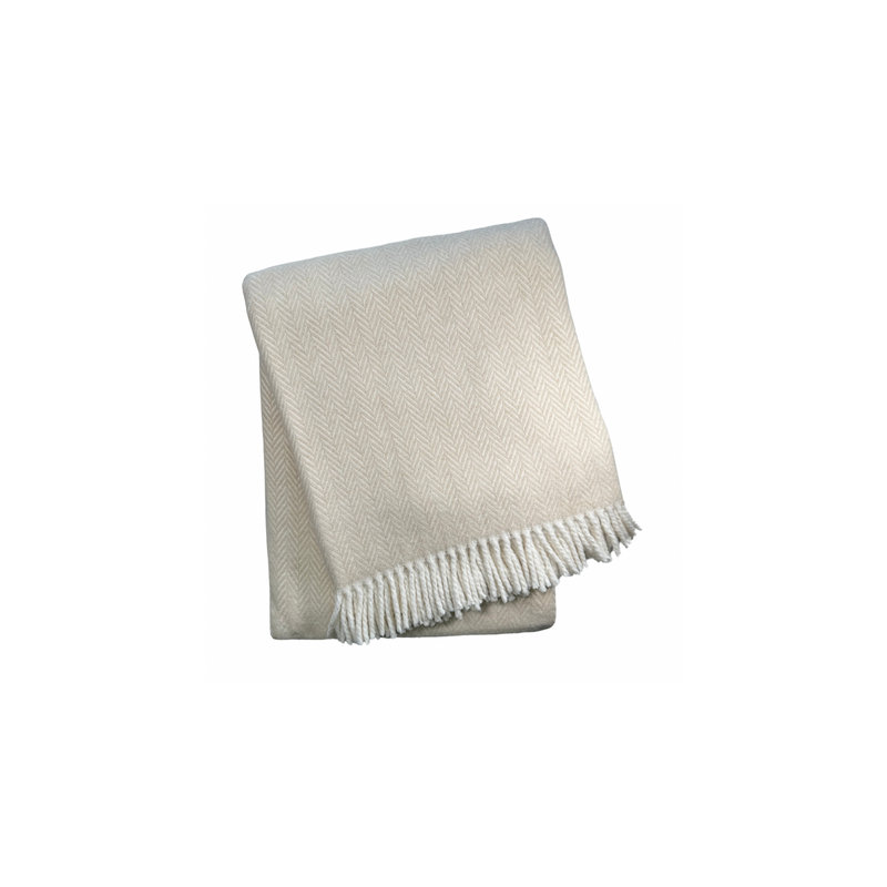 Jeté en peluche à chevrons, L 70 po x l 55 po, Chevron crème