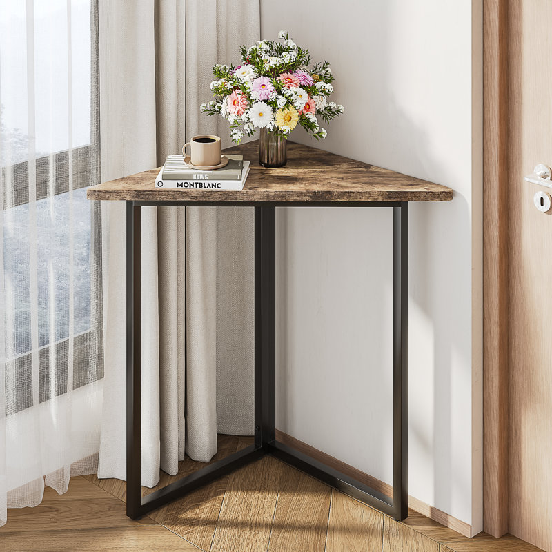 Table de coin triangulaire de 25,6 po Anari, Gris