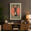 Donkey in Coral Circle Minimalist - Wrapped Canvas-798980634-798980638