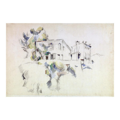 Vue du château noir, Paul Cézanne, estampe numérique