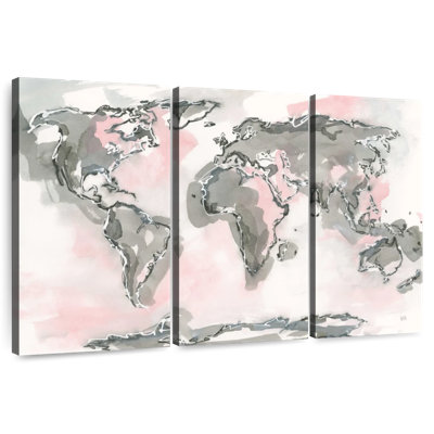 Carte du monde Aliaz rosé