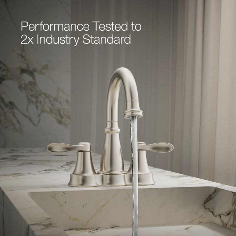 Bellera Centerset Bathroom Sink Faucet, 0.5 Gpm, Chrome