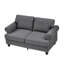 59,5 po, moderne et confortable, 100%, accoudoir rond, rangement, structure en bois massif, coussin de siège à ressorts ensachés à haute densité, housses de coussin amovibles de style classique, pieds gris, housse en mousse,-846718660