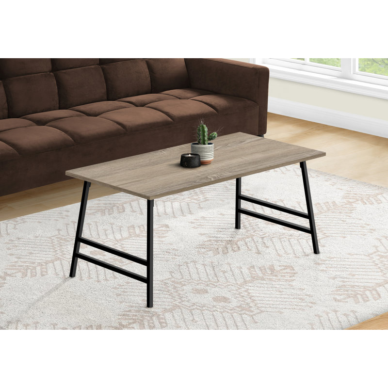 Table basse, accent, cocktail, rectangulaire, salon, contemporain, moderne, Taupe, Noir