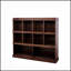 Bibliothèque élégante à 10 tablettes en noyer, spacieuse et durable pour organiser des livres et des objets décoratifs.