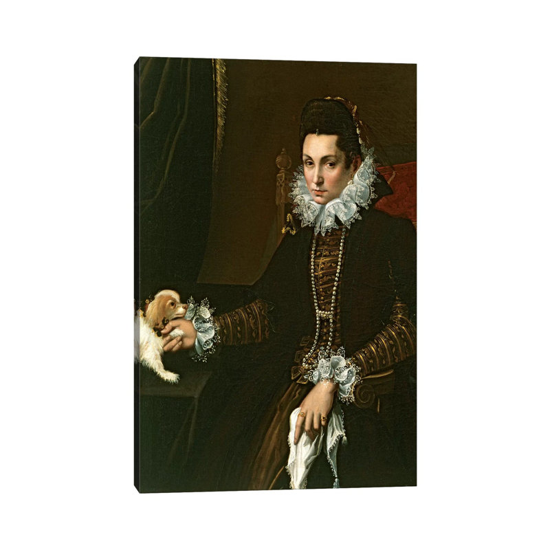 Portrait Of Ginevra Aldrovandi Hercolani As A Widow, C.1597-99 by Lavinia Fontana - Wrapped Canvas Painting