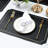 Black Faux Leather Placemats With Gold Trim Placemats And Coasters Set Of 6 Large Rectangular Table Mats Heat Resistant And Easy To Clean-1224923446