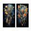 Mirage de rêve noir et bleu - ensemble de 2 reproductions d'art sur toile-1211204770-1211204831