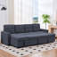 Canapé-lit modulaire en lin avec rangement-463668936