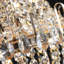 Grands lustres en cristal doré de luxe contemporains (sans ampoule)