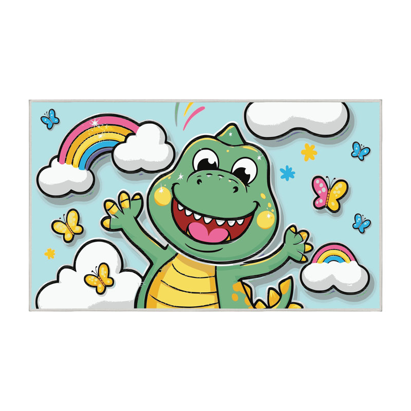 Tapis mignon pour enfants, Rectangulaire 8 pi x 10 pi