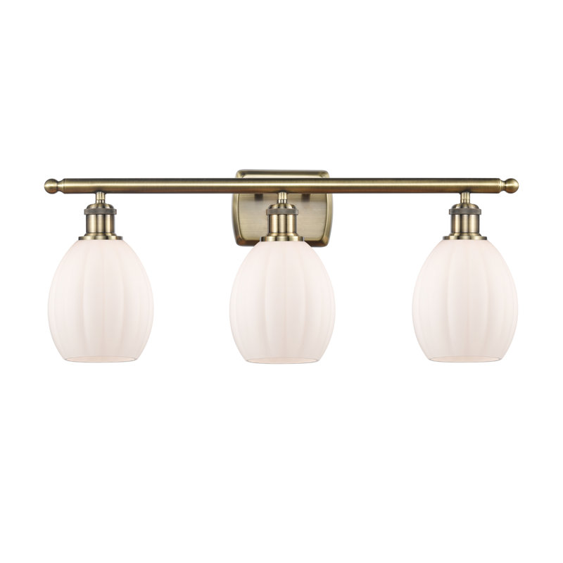 Éclairage pour meuble-lavabo Wickersham, Blanc mat, Incandescent, 3 lumières