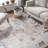 Mahurin Machine Washable Soft Plush Modern Abstract Non-slip Foldable Rug Brown-1160934547