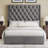 Headboard Upholstered Bed With Handmade Deep Button Tufted, Box Spring Needed-511247969