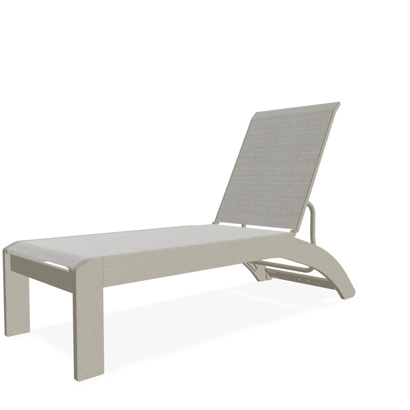 Chaise longue sans accoudoirs empilable en polymère Dune, Diacre, Tempête