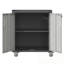 Armoire de rangement en métal avec roues et portes Lockabke