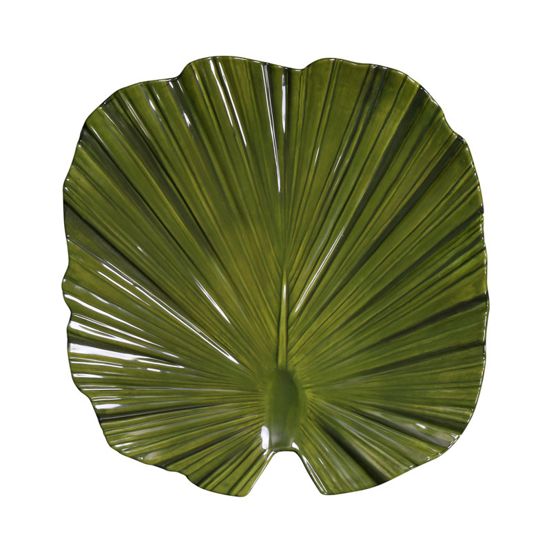 Plateau en mélamine palm leaf Tropicana, Vert design