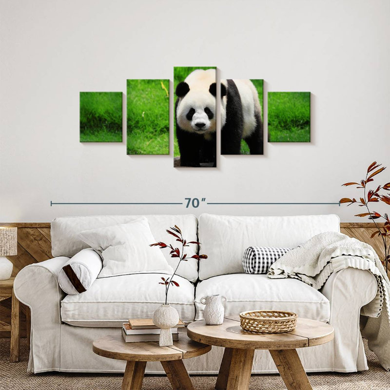 Strolling Panda, 24" H x 55" W