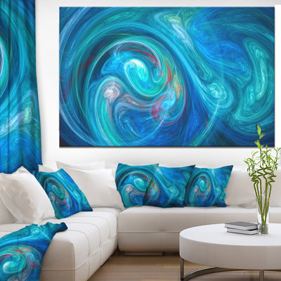 « dark blue fractal abstract texture », impression sur toile