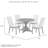 Dunblane 4 - Person Pedestal Dining Set