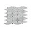 Carrara White Geometric 11 in. x 12 in. Polished Marble Mosaic Floor and Wall Tile