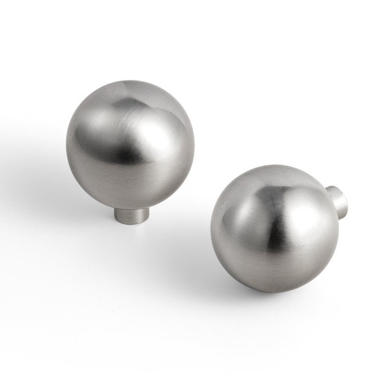 Poignée ronde, 1.1", Nickel satiné, 6