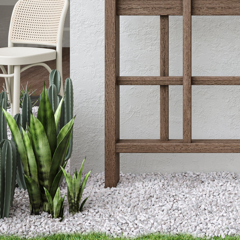 Espresso Brown 84'' H x 60'' W Modern Vinyl Garden Trellis
