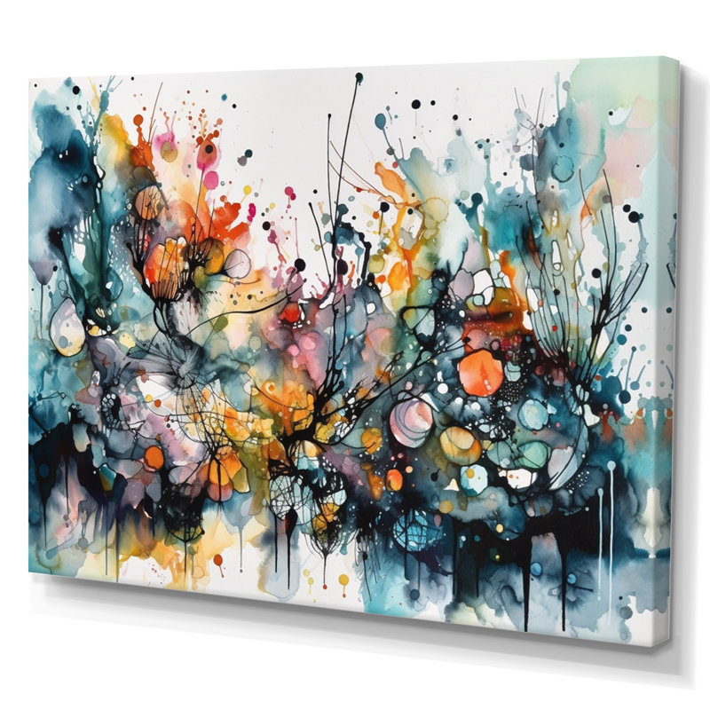 «Boho Dance II» captivant - art mural abstrait pour le salon, H 30 po x l 40 po, Toile tendue, No Frame