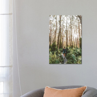 Girl Forest Bush Boardwalk by James Vodicka - Wrapped Canvas Gallery-Wrapped Canvas Giclée