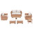 6 - Person Outdoor Wicker Seating Group With Cushions