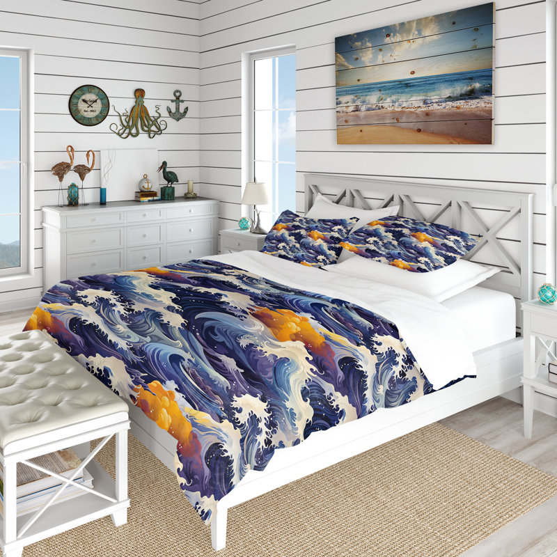 Ensemble de housse de couette Pettisville, Housse de couette pour très grand lit et 2 très