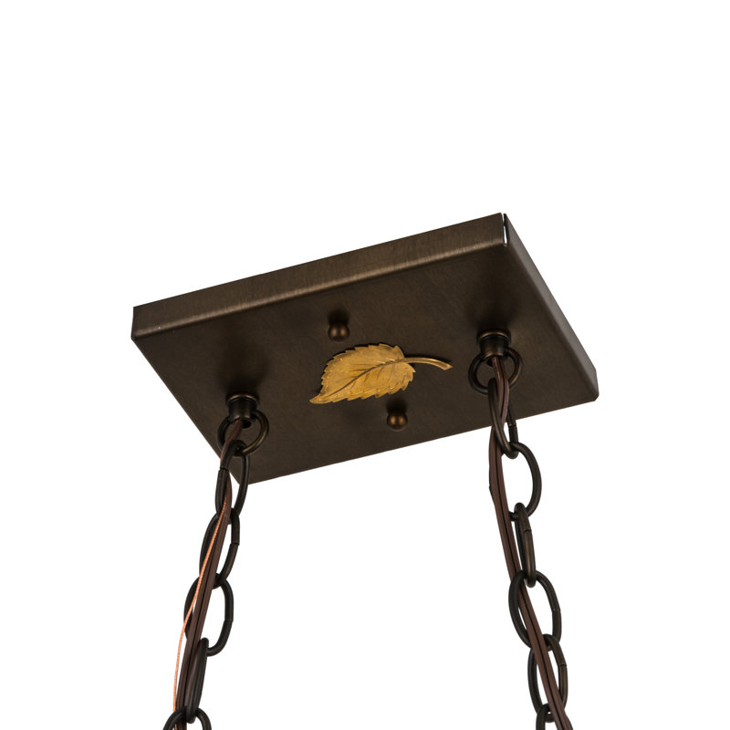 Rustic Lodge 6 - Light Pendant, Antique Copper, Silver, 11" H x 33" W x 17" D