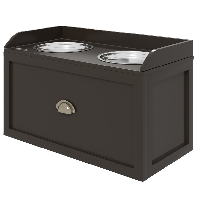 Rangement pour chien avec bols surélevés - armoire à café pour les grands chiens